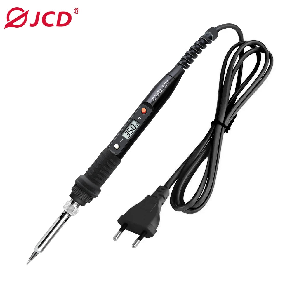JCD Electric Soldering Iron 80W LCD Digital Display Adjustable temperature soldering iron tips 220V/110V Welding Solder Tool908S