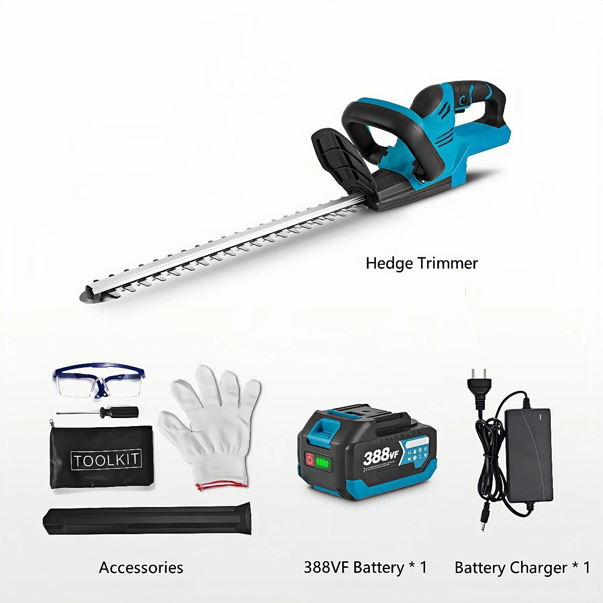 2000W Brushed Electric Hedge Trimmer 15000 RPM Lawn Mower Garden Landscaping Hedge Pruner Trimmer Tool For Makita 18V Battery