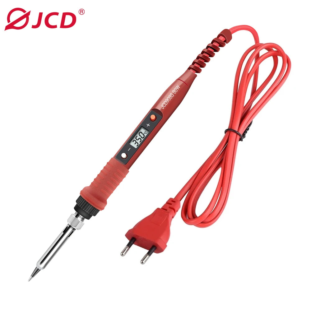 JCD Electric Soldering Iron 80W LCD Digital Display Adjustable temperature soldering iron tips 220V/110V Welding Solder Tool908S