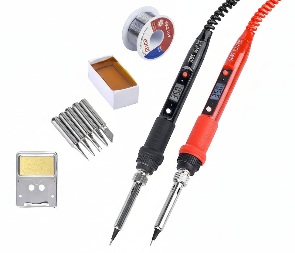 JCD Electric Soldering Iron 80W LCD Digital Display Adjustable temperature soldering iron tips 220V/110V Welding Solder Tool908S