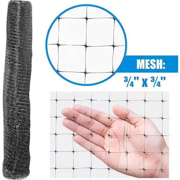 Garden Fence Deer Bird and Garden Netting 7ft x 100 ft Plastic 3/4” Mesh