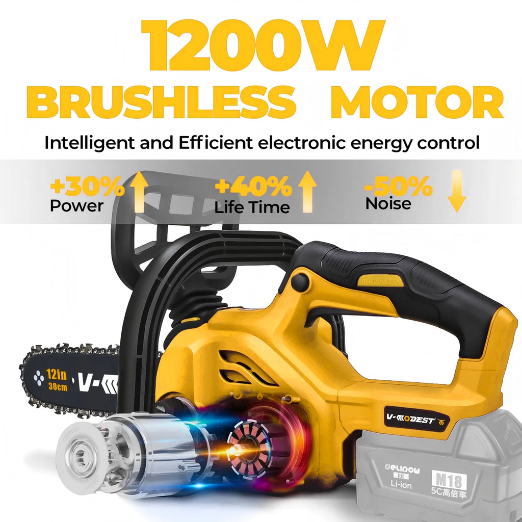 For Dewalt 20Volt Max Brushless 12-Inch Top Handheld Cordless Chainsaw w/2 chain