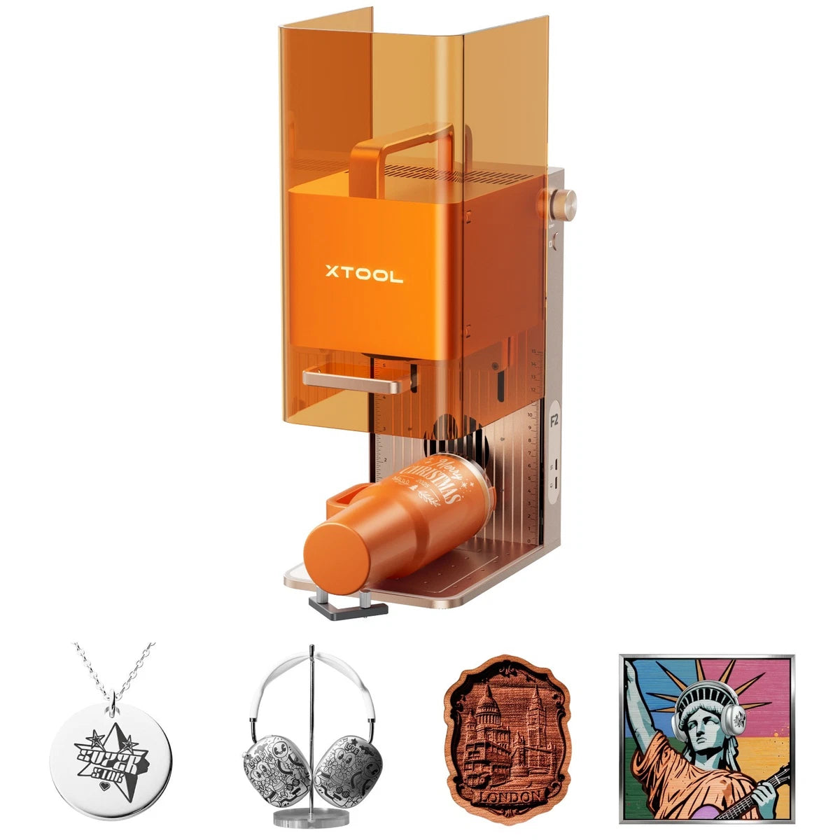 xTool F2 5W IR & 15W Diode Dual Laser Engraver, 6000mm/s Ultra Fast,3D